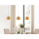 Double Glass LED 6 inch Amber/Yellow Mini Pendant Ceiling Light