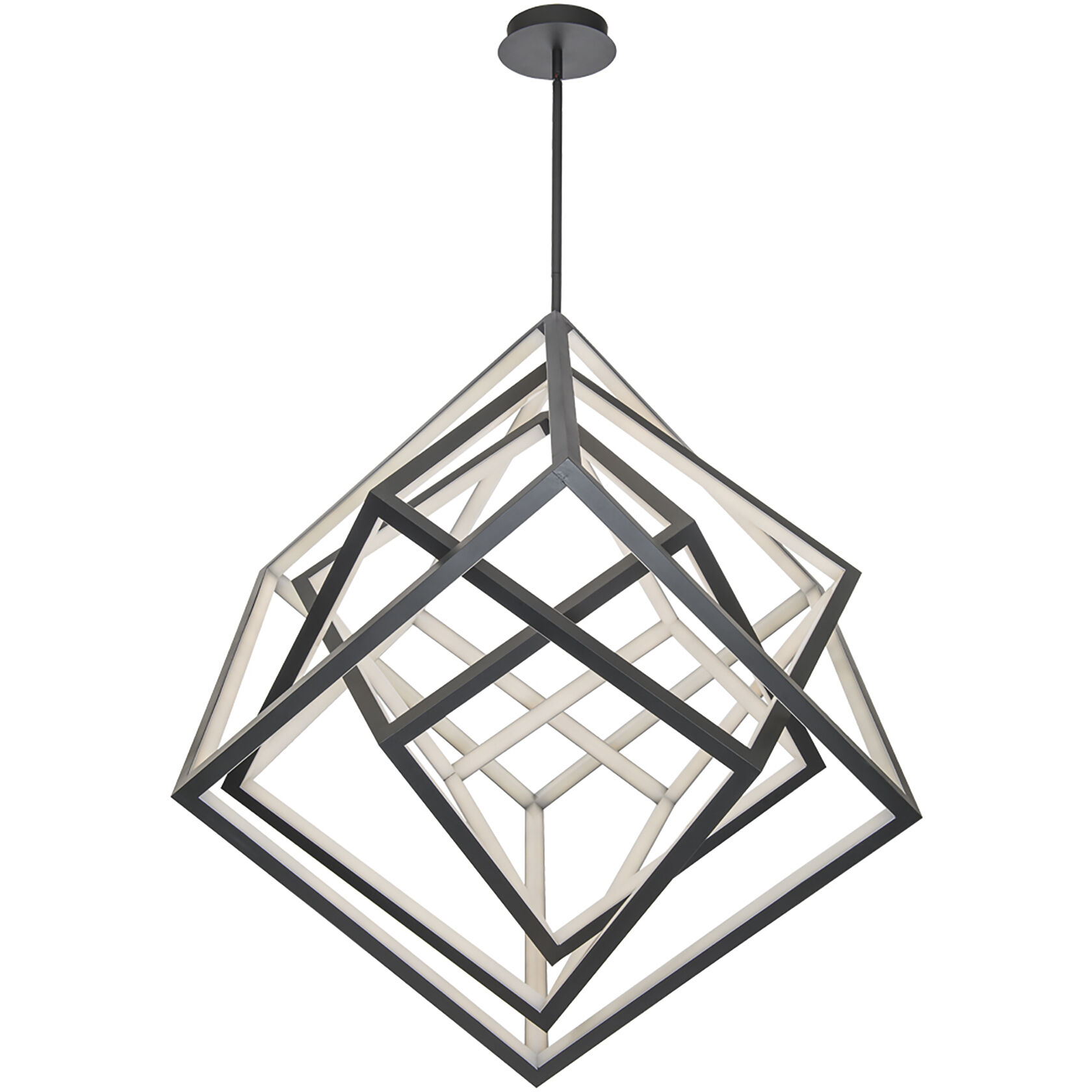 Atlas LED 40.63 inch Black Chandelier Ceiling Light, dweLED