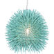 Urchin 1 Light 9 inch Aqua Velvet Mini Pendant Ceiling Light