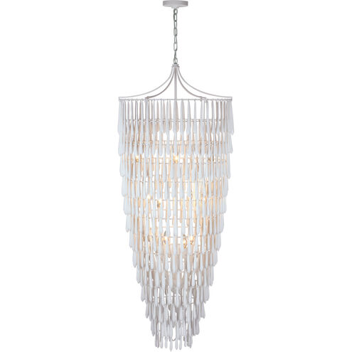 Julie Neill Vacarro LED 25 inch Plaster White Cascading Chandelier Ceiling Light