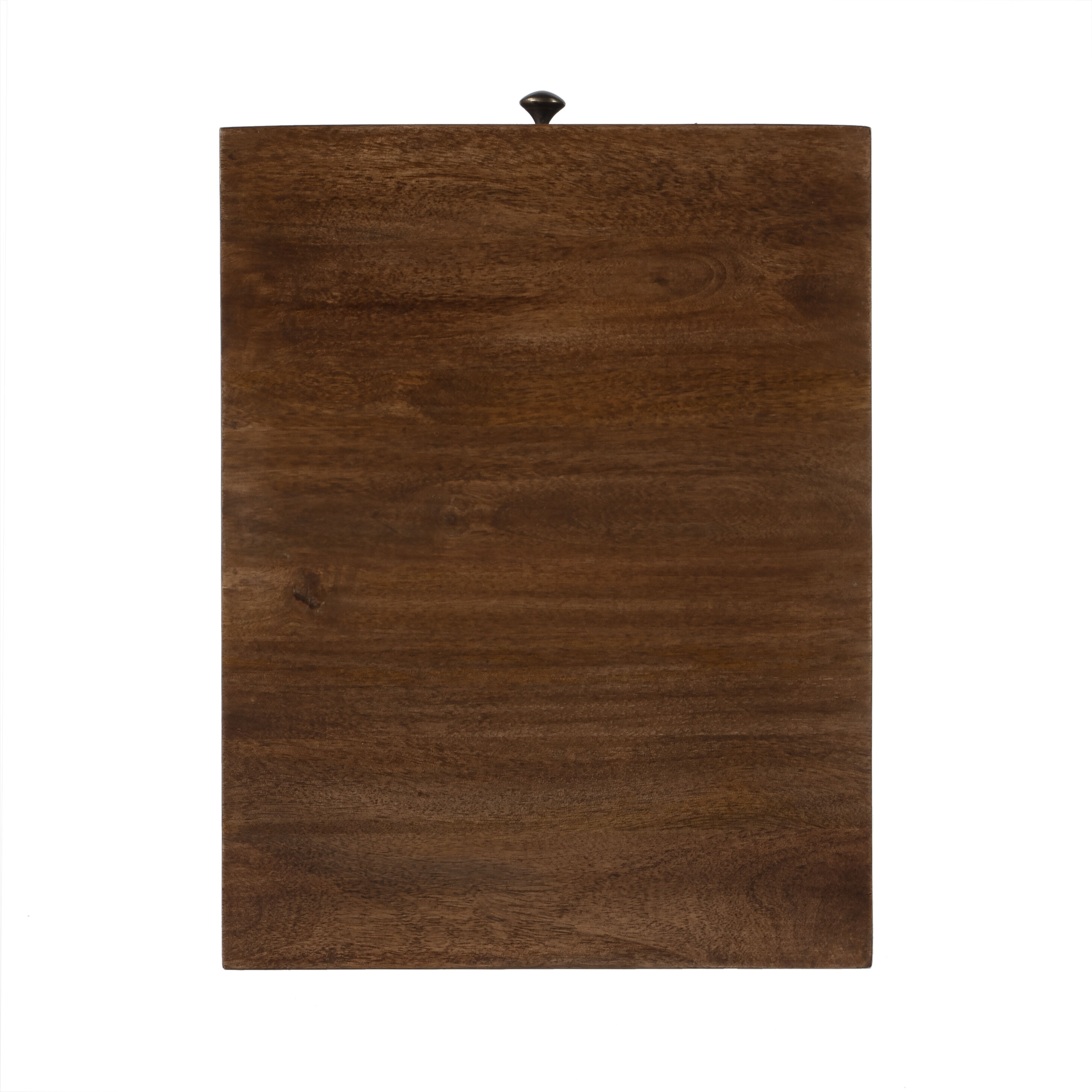 Alec 1 Drawer C Shaped End Table in Medium Brown