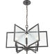 Inversion 6 Light 25 inch Charcoal with Clear Chandelier Ceiling Light