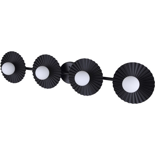 Payton 4 Light 38.75 inch Black Vanity Light Wall Light