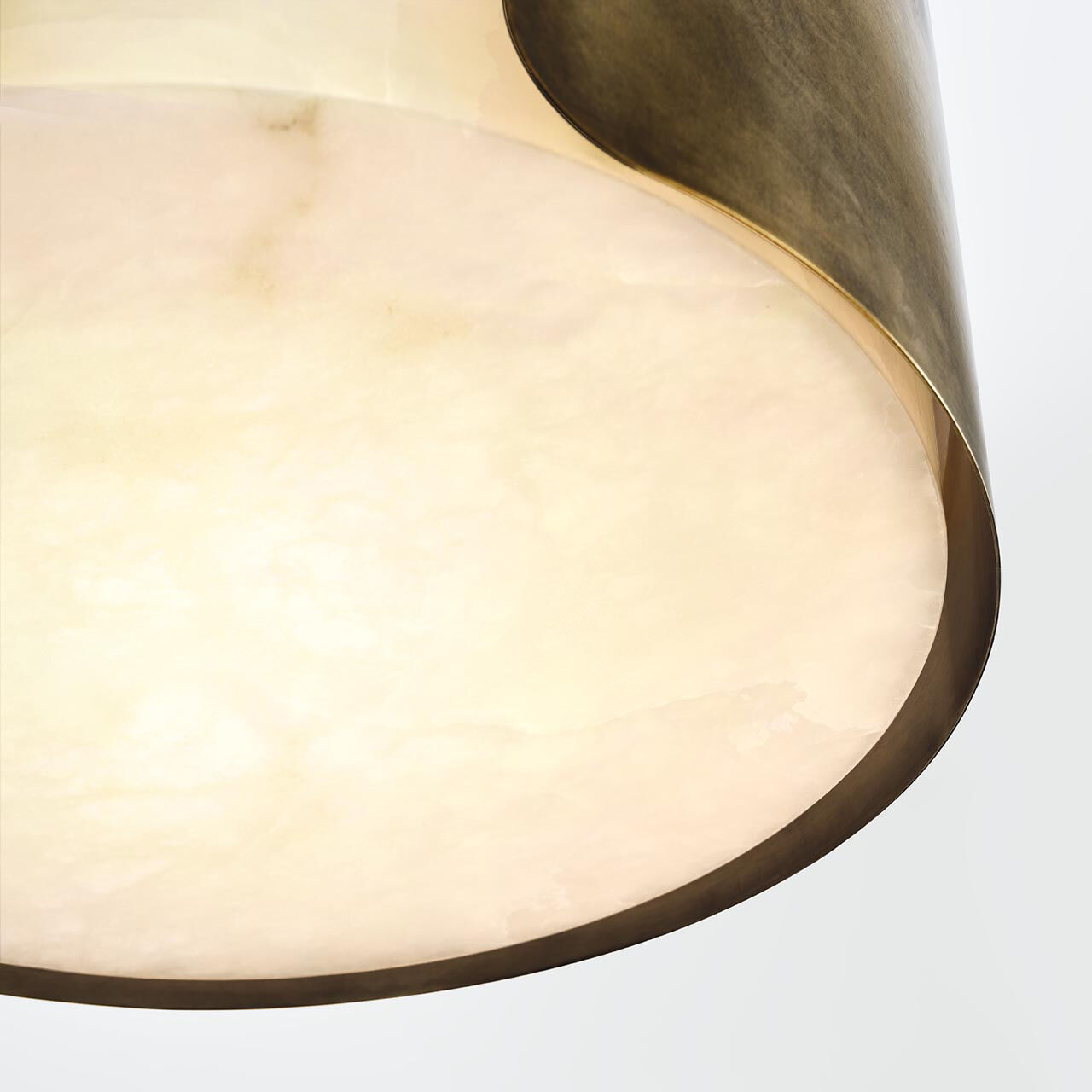 Anne-Marie Barton Armise LED 27.5 inch Mottled Brass Drum Chandelier Ceiling Light