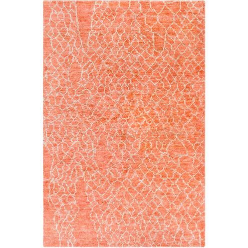 Bjorn 96 X 60 inch Bright Orange, Khaki, Dark Brown Rug