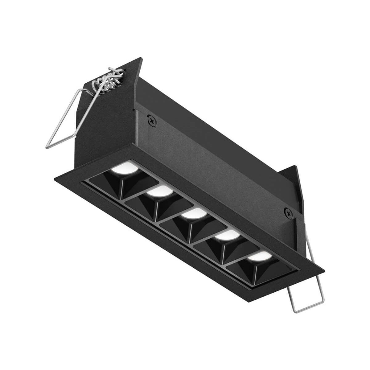 Microspot Black Recessed Downlight, Adjustable