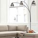 Polygon 88 inch 60.00 watt Brushed Nickel and Black Arc Floor Lamp Portable Light