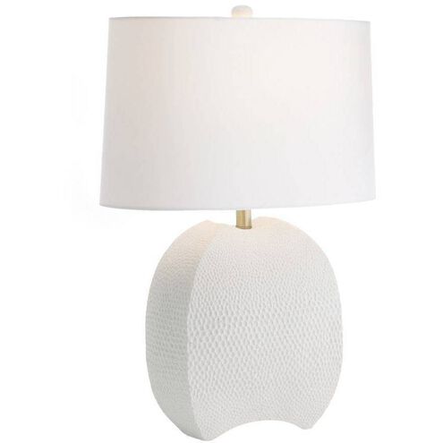 Fairbanks 26.5 inch 150.00 watt White and Antique Brass Lamp Portable Light
