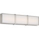 Merick LED 24 inch Brushed Nickel Bath Bar Wall Light