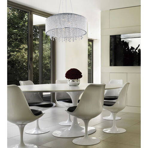 Spiral 10 Light 22.5 inch Polished Chrome Single Pendant Ceiling Light