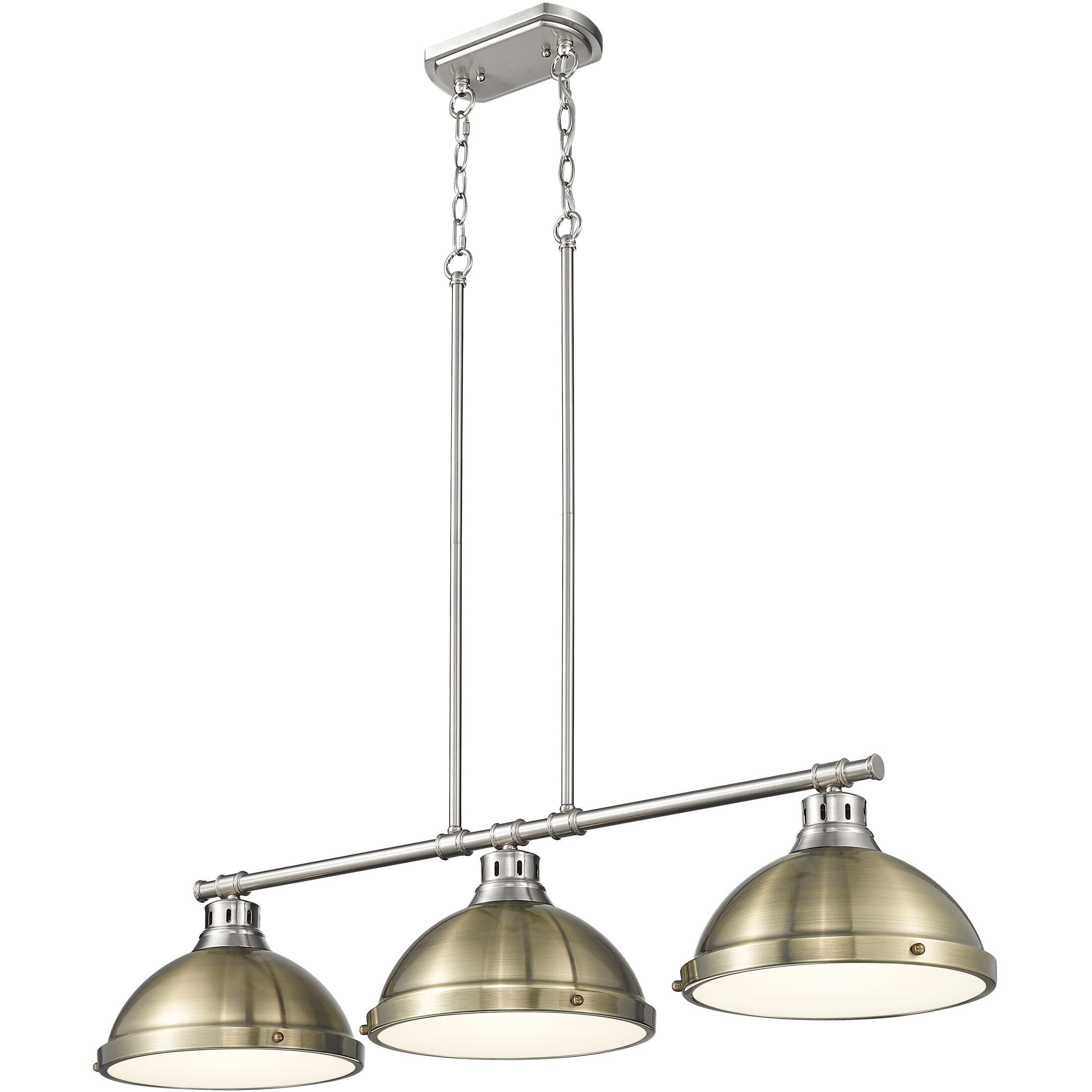 Yep Duncan Island Light Ceiling Light in Pewter, Aged Brass