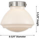 Franklin Restoration Olean 1 Light 6.75 inch Brushed Satin Nickel Mini Pendant Ceiling Light in Incandescent, Seedy