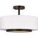 Nance 2 Light 16.25 inch Bronze Convertible Pendant Semi-Flush Ceiling Light