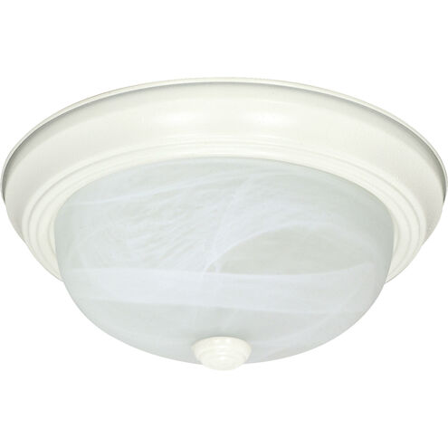 Signature 3 Light 15.25 inch Textured White Flushmount Ceiling Light