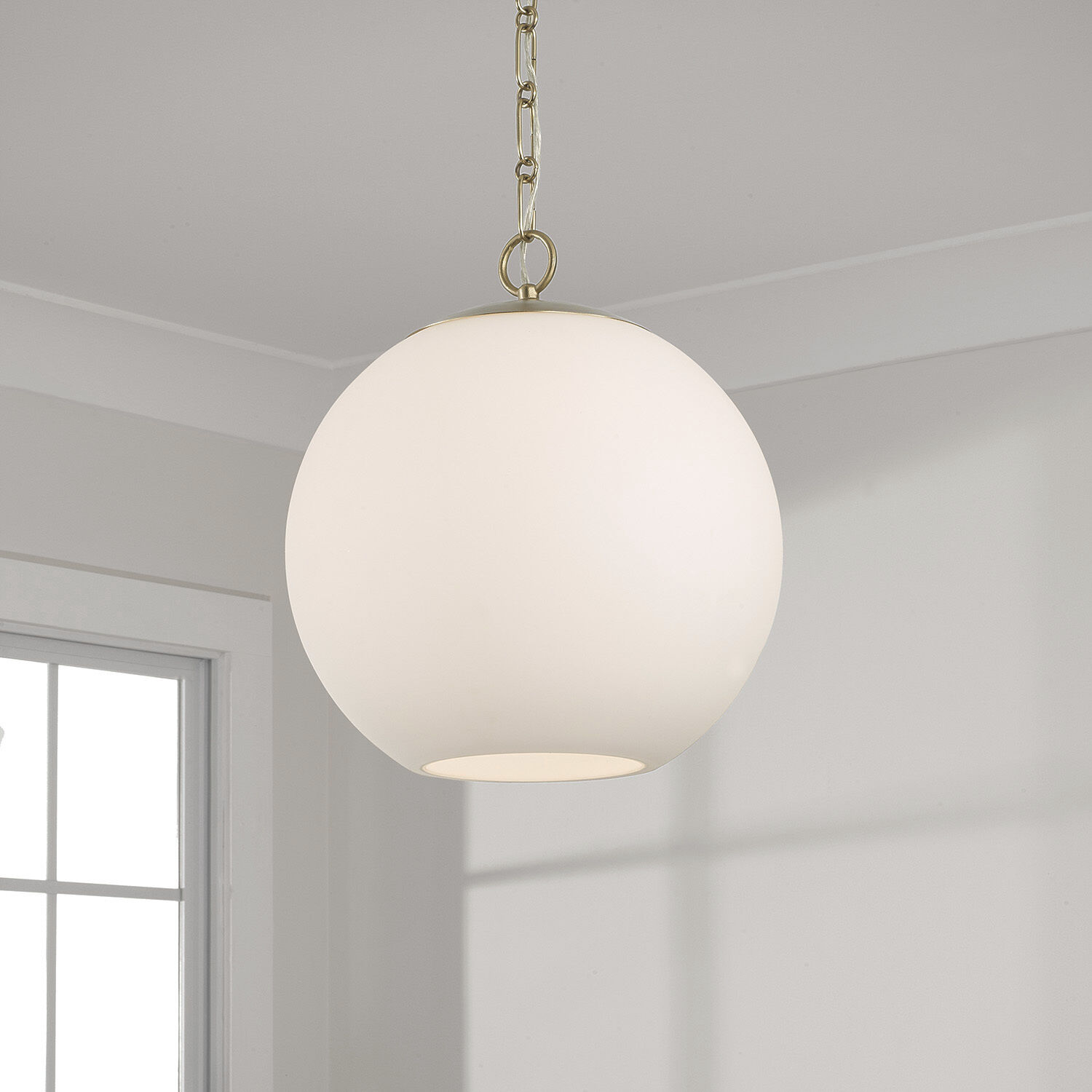 Cleo 1 Light 13.5 inch Matte Brass Pendant Ceiling Light