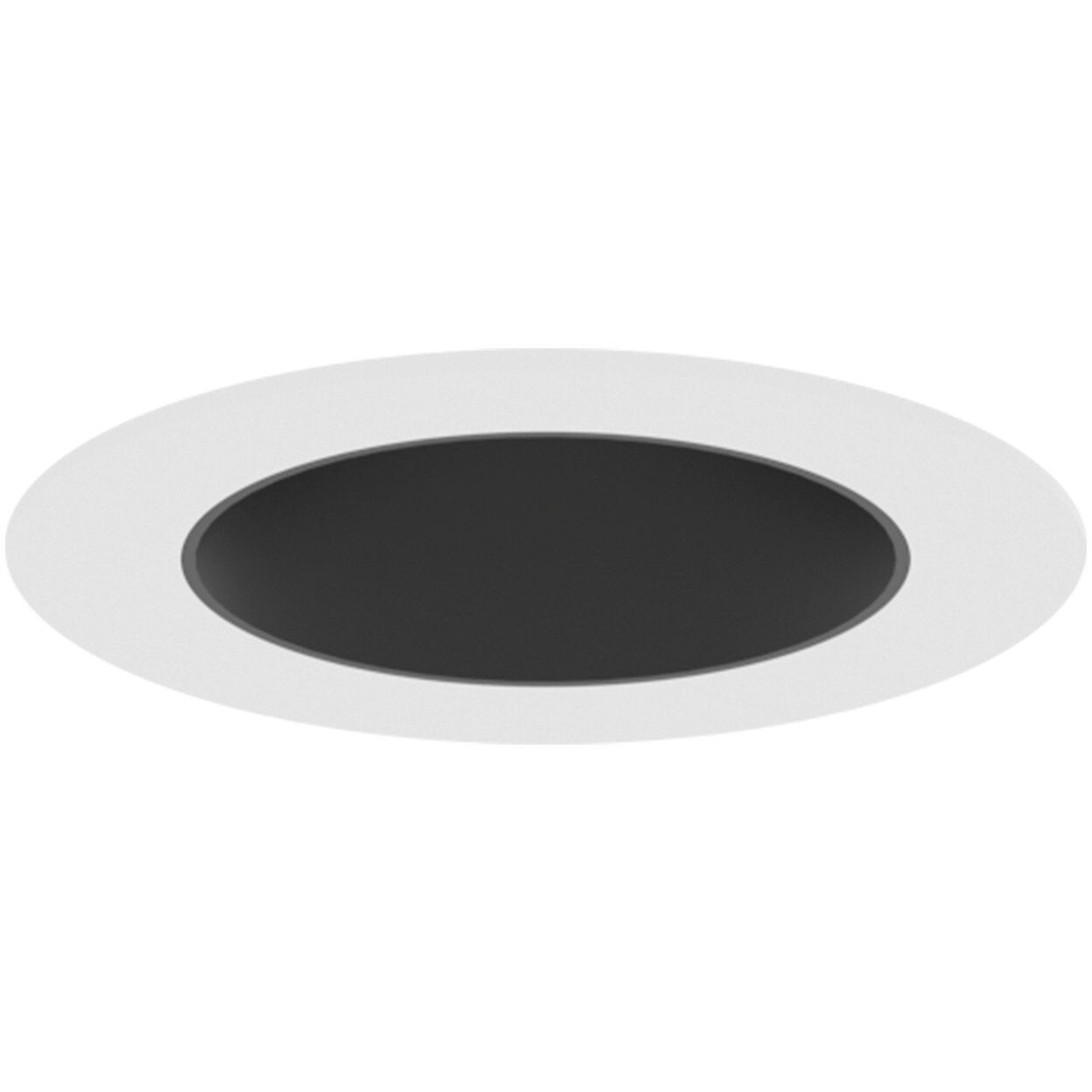 Pearl Black Reflector / Warm White Flange LED Round Retrofit Reflector in 2700K, Black / Warm White, 4" Retrofit