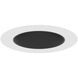 Pearl Black Reflector / Warm White Flange LED Round Retrofit Reflector in 2700K, Black / Warm White, 4" Retrofit