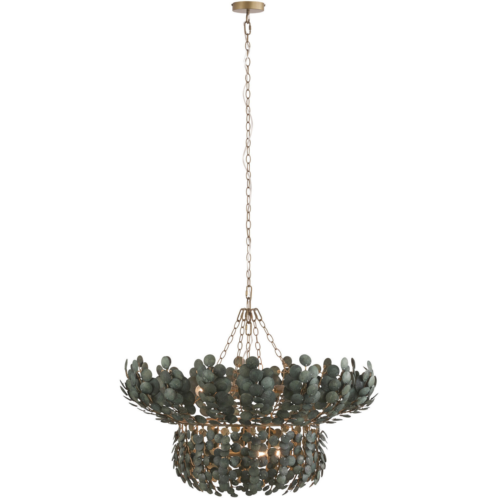 Bilal 40 inch Eucalyptus&nbsp;Coconut Shell Chandelier Ceiling Light