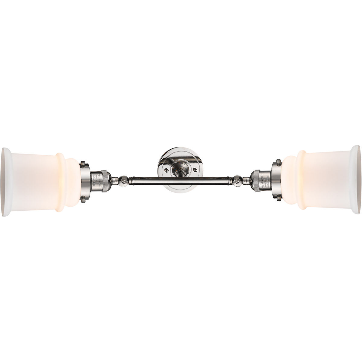 Franklin Restoration Canton 2 Light 17 inch Polished Nickel Bath Vanity Light Wall Light in Matte White Glass, Franklin Restoration