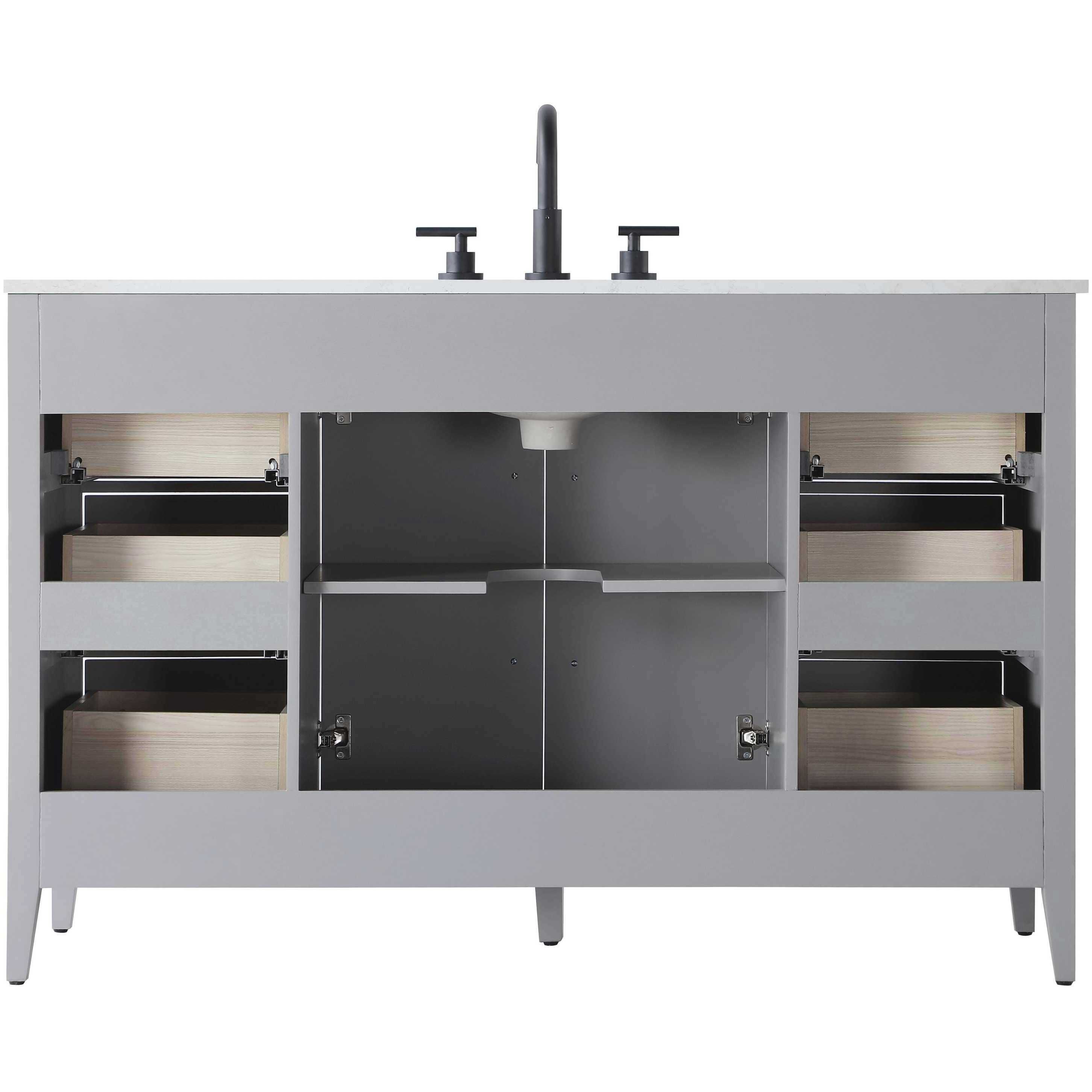 Millie 54 X 35 inch Grey Bathroom Vanity Cabinet