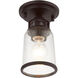 Lawrenceville 1 Light 5 inch Bronze Flush Mount Ceiling Light