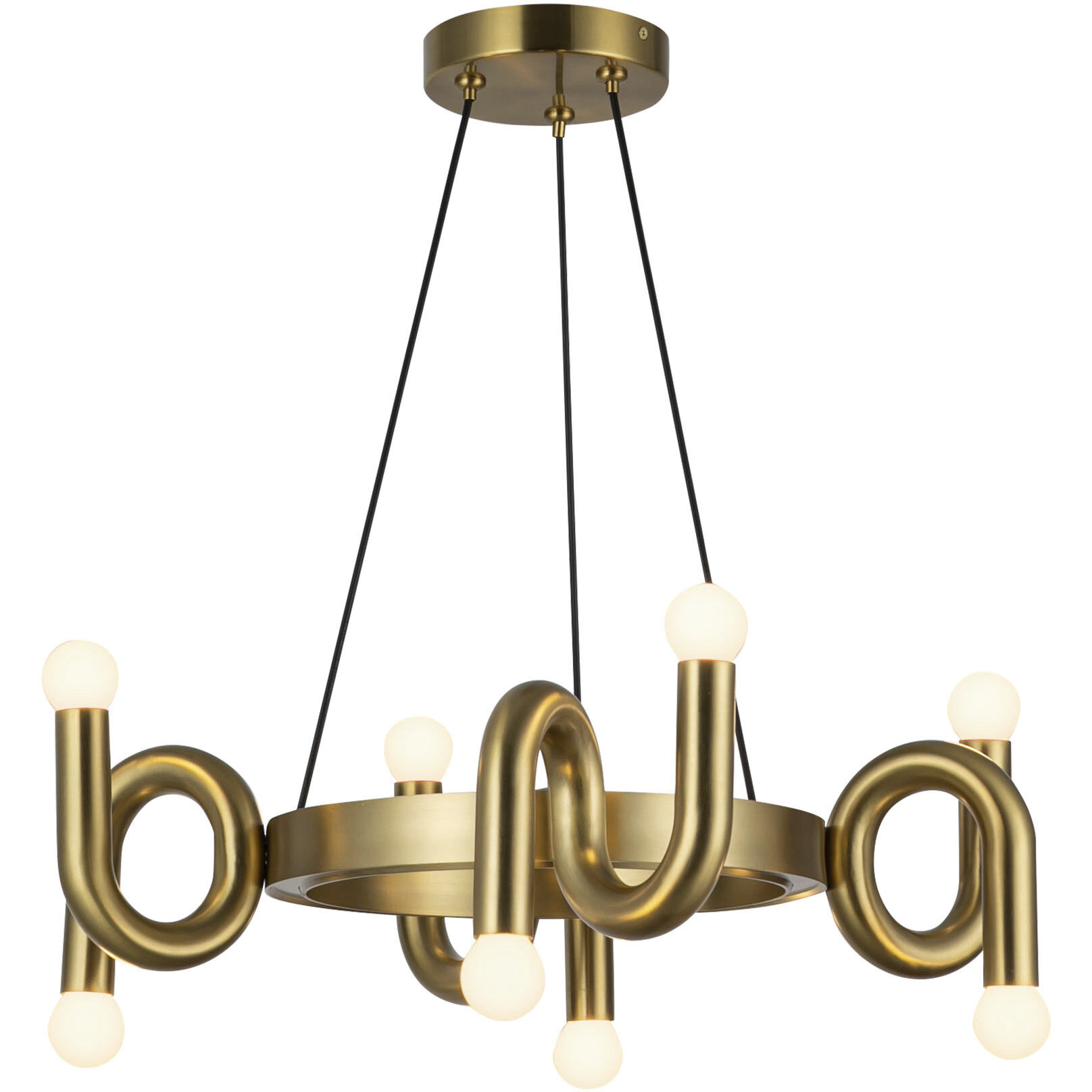 Alora Mood Sadie 8 Light 23.25 inch Brushed Gold Chandelier Ceiling Light