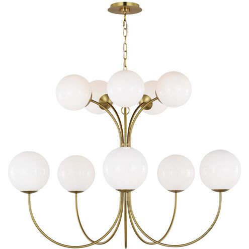 kate spade new york Noemie 10 Light 38.25 inch Burnished Brass Chandelier Ceiling Light
