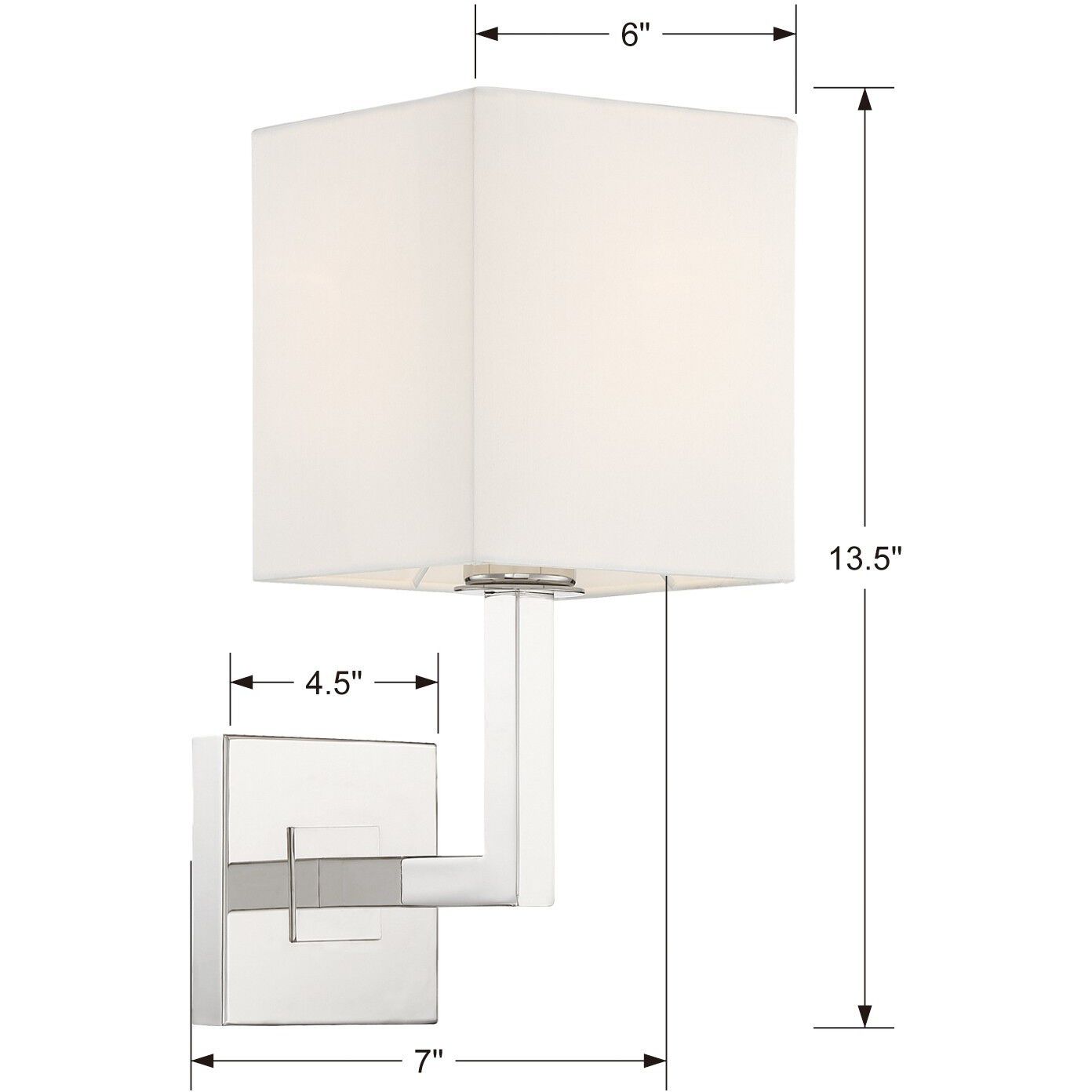 Chatham 1 Light 6 inch Polished Nickel Sconce Wall Light