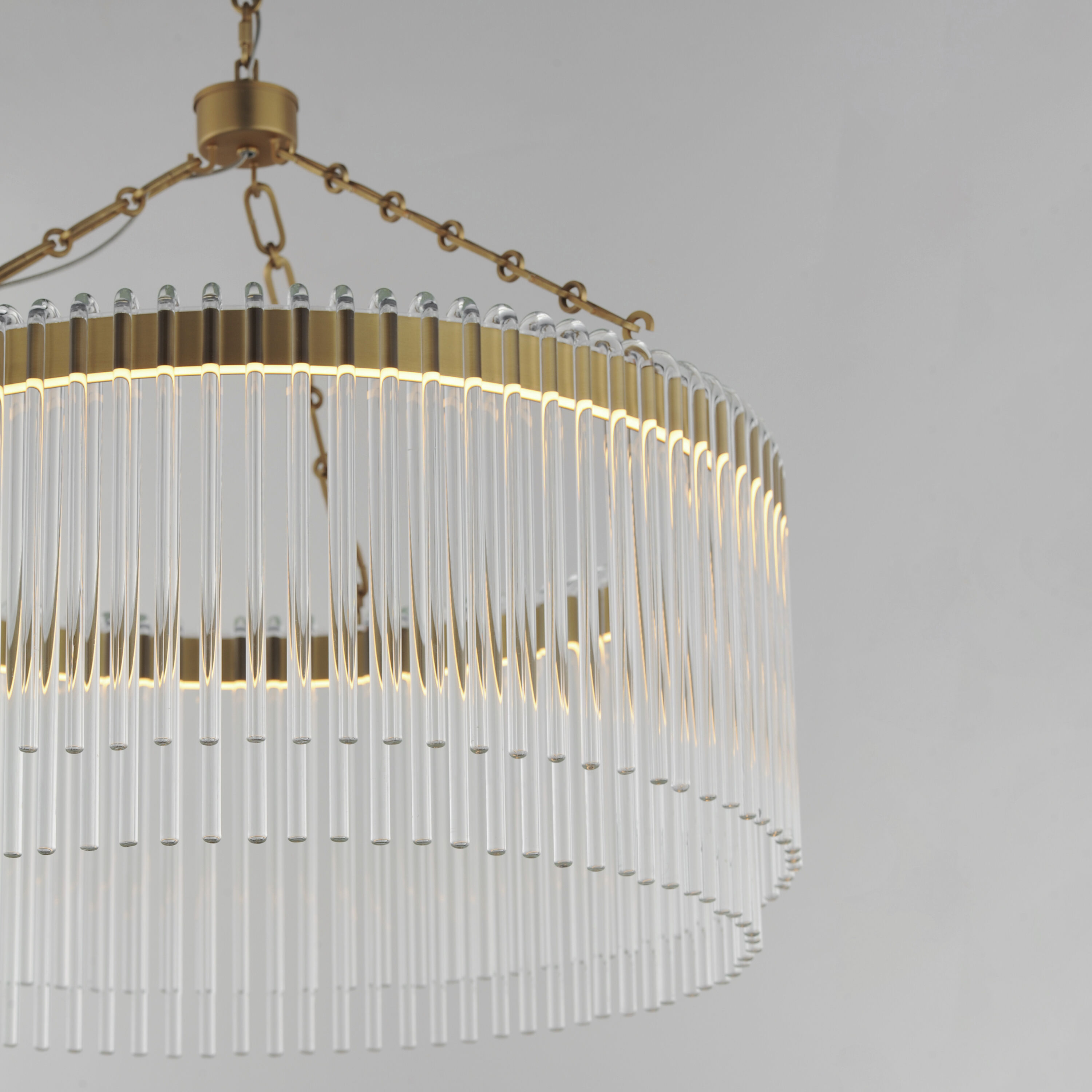 Jolie Single Pendant Ceiling Light in Natural Aged Brass