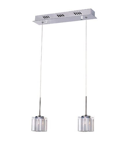 Modern 2 Light 45 inch Polished Chrome Pendant Ceiling Light