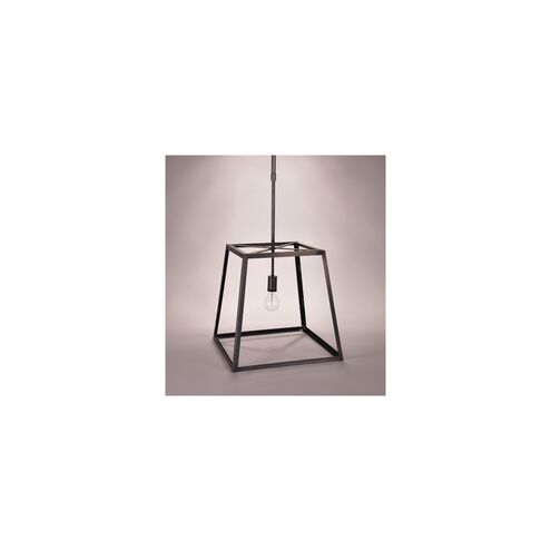 Foyer 1 Light 16 inch Antique Brass Pendant Ceiling Light in Seedy Marine Glass