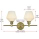 Gene 2 Light 19 inch Satin Gold Bath Sconce Wall Light