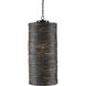 Nagano 1 Light 12 inch Satin Black/Graywash Pendant Ceiling Light