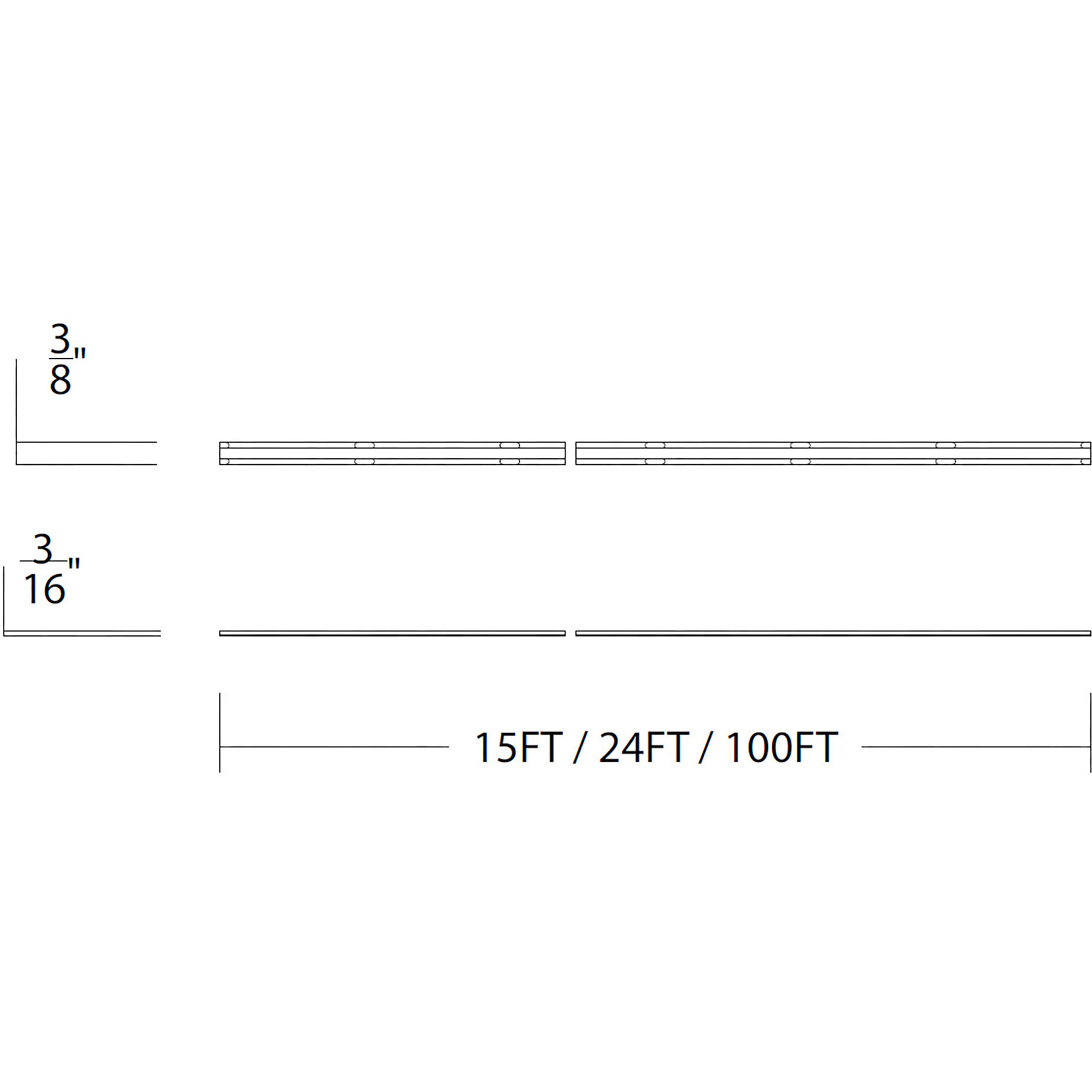 Gemini 24 LED 288 inch White LED Tape Lighting in 4000K, 24ft, WAC Limited