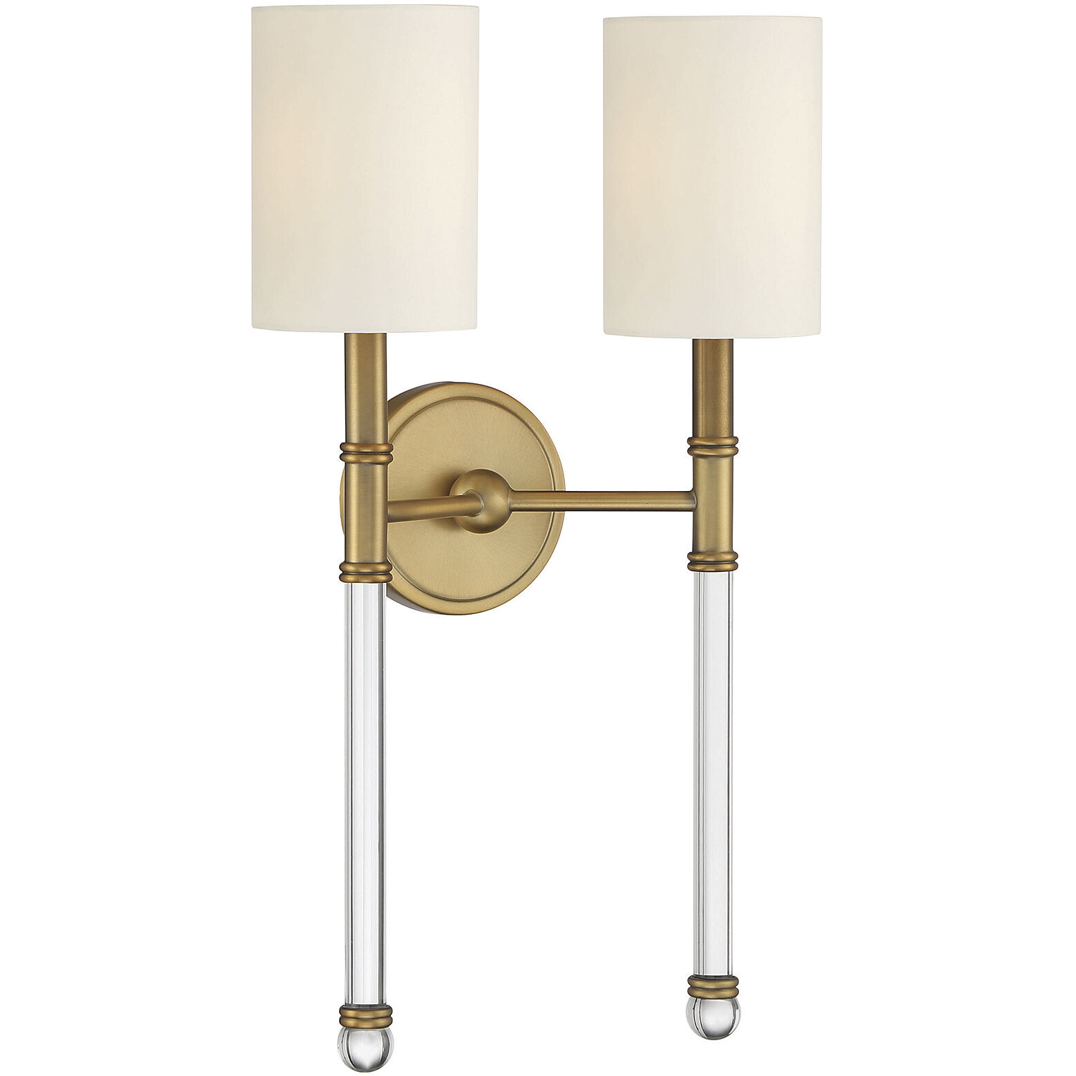 Fremont 2 Light 13 inch Warm Brass Wall Sconce Wall Light, Essentials