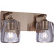 Andie 2 Light 14 inch Satin Brass Vanity Light Wall Light