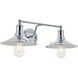 Etude 2 Light 21 inch Chrome Wall Sconce Wall Light