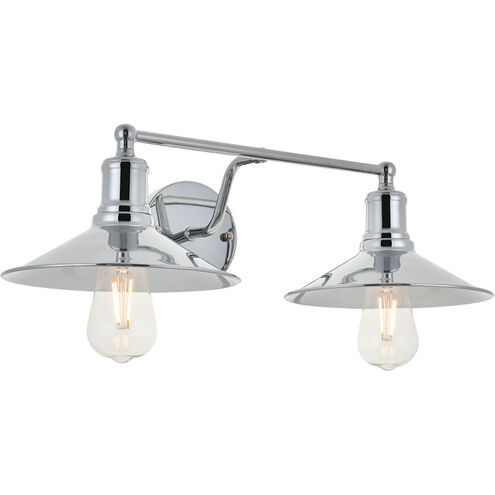 Etude 2 Light 21 inch Chrome Wall Sconce Wall Light