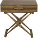 Zanta 28 X 28 inch Saddle Brown Side Table