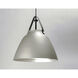 Nordic 1 Light 19 inch Black and Brushed Platinum Single Pendant Ceiling Light