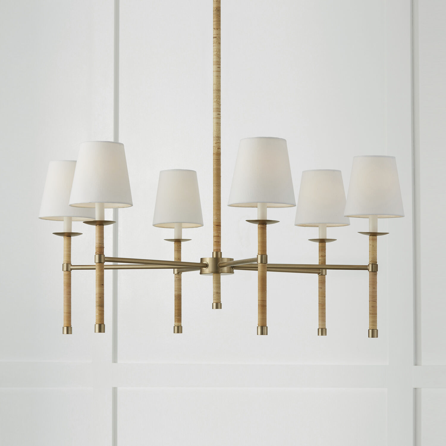 Tulum 6 Light 38 inch Matte Brass Chandelier Ceiling Light