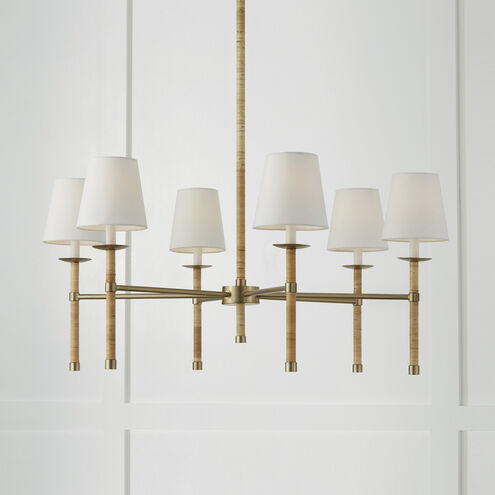 Tulum 6 Light 38 inch Matte Brass Chandelier Ceiling Light