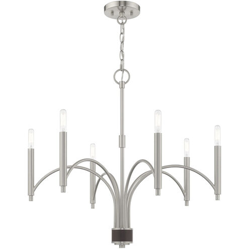 Wisteria 6 Light 26 inch Brushed Nickel Chandelier Ceiling Light