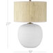 Zena 27 inch 150 watt Textured White Table Lamp Portable Light