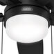 Anisten 52 inch Matte Black with Matte Black/Dark Gray Oak Blades Ceiling Fan