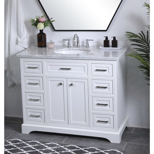Americana 84 X 22 X 70 inch White Vanity Sink Set