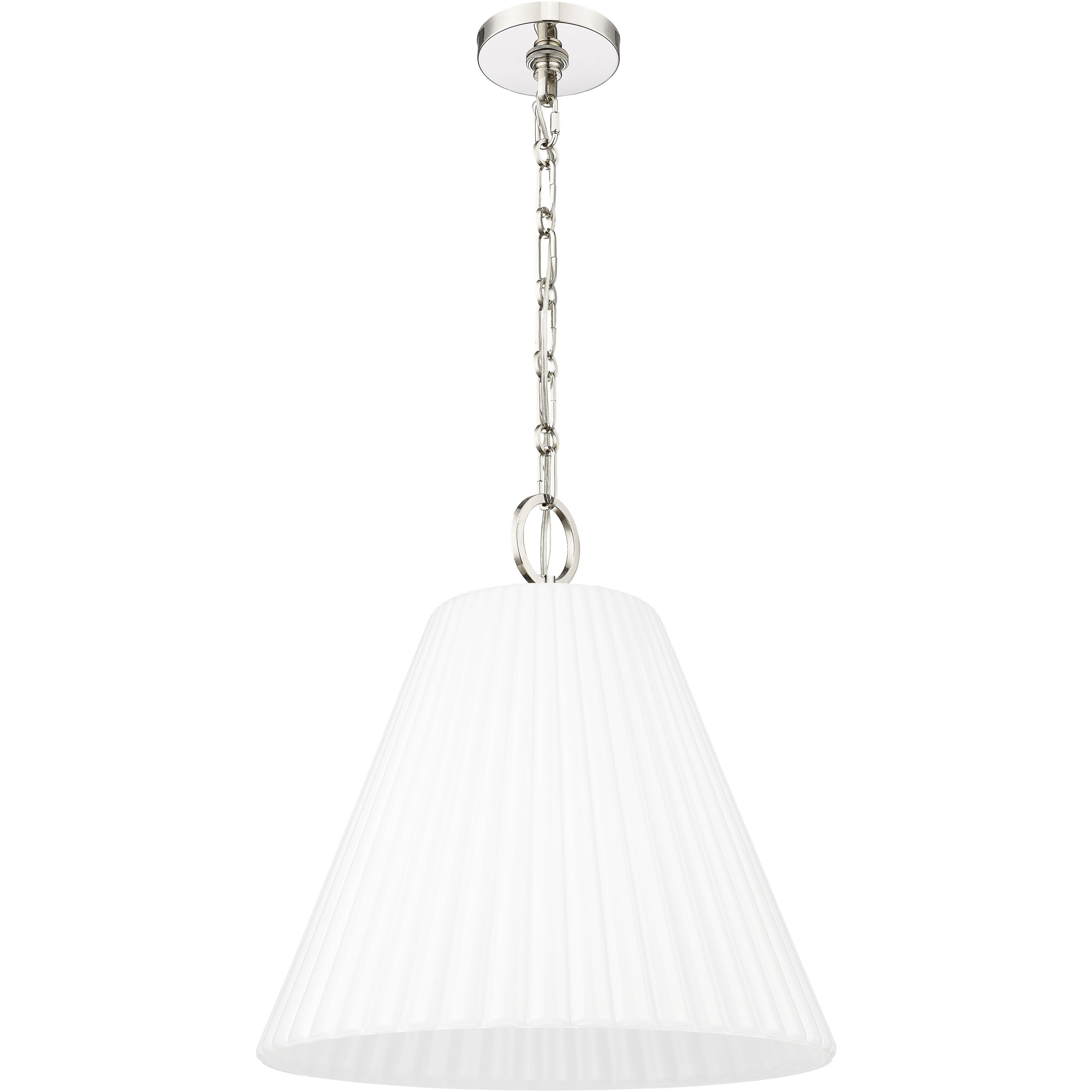 Alaric 3 Light 18 inch Polished Nickel Pendant Ceiling Light