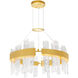 Guadiana LED 32 inch Satin Gold Chandelier Ceiling Light