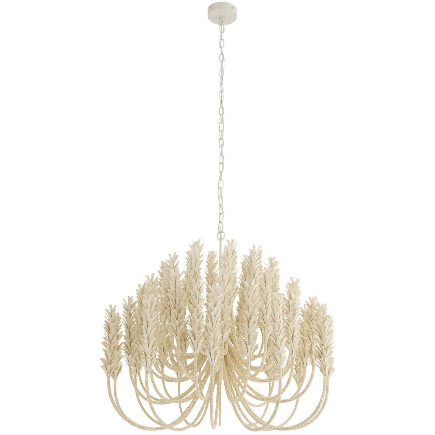 Kaia 6 Light 39 inch White Chandelier Ceiling Light