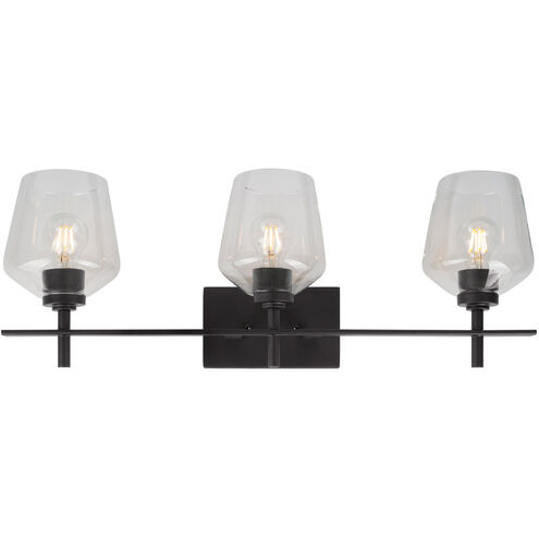 Chalice 3 Light 28 inch Black Vanity Light Wall Light